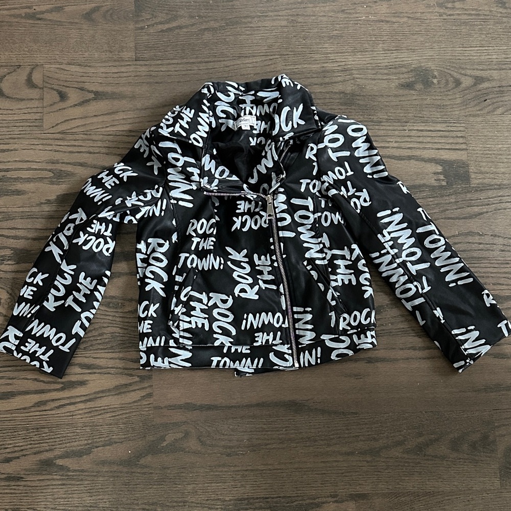 Disney Black and White Graphic Puffer Jacket